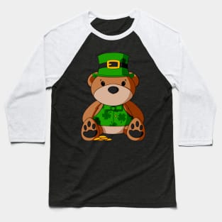 St. Patrick's Day Vest Teddy Bear Baseball T-Shirt